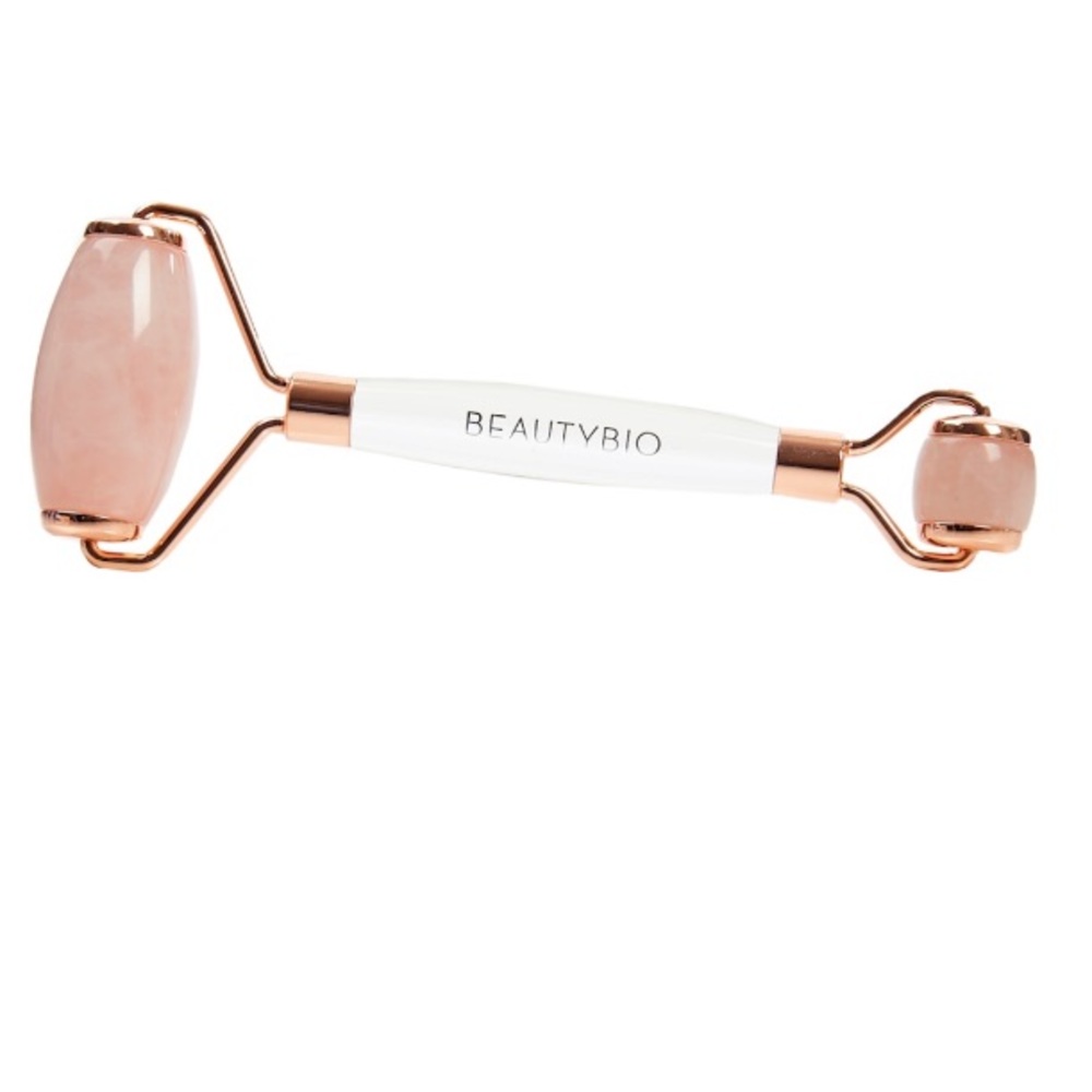 New BeautyBio Rose Quartz Dual Ended Roller